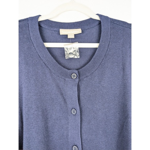 Woman Within Navy Blue Button Cardigan Sweater Plus Size 22 24 1X Cabincore NEW - Picture 4 of 11